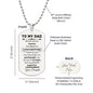 Dad, Words Cannot Express the Depths of Love and Gratitude -Dog Tag Necklace