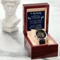 To My Daddy, Love Your Baby Bump Men's Openwork Watch