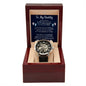 To My Daddy, Love Your Baby Bump Men's Openwork Watch