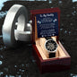 To My Daddy, Love Your Baby Bump Men's Openwork Watch