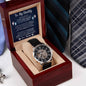 To My Daddy, Love Your Baby Bump Men's Openwork Watch
