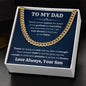 To My Dad -Love Always, Your Son Cuban Link Necklace