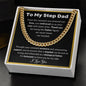 To My Step Dad-Thank You Cuban Link Necklace