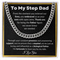 To My Step Dad-Thank You Cuban Link Necklace