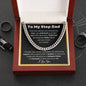 To My Step Dad-Thank You Cuban Link Necklace