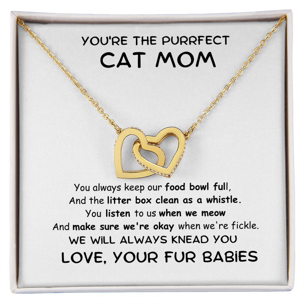 PURRFECT CAT MOM - INTERLOCKING HEARTS