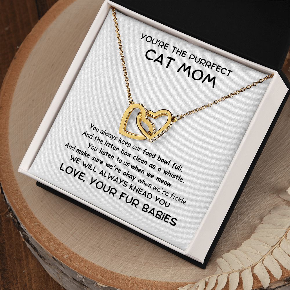PURRFECT CAT MOM - INTERLOCKING HEARTS