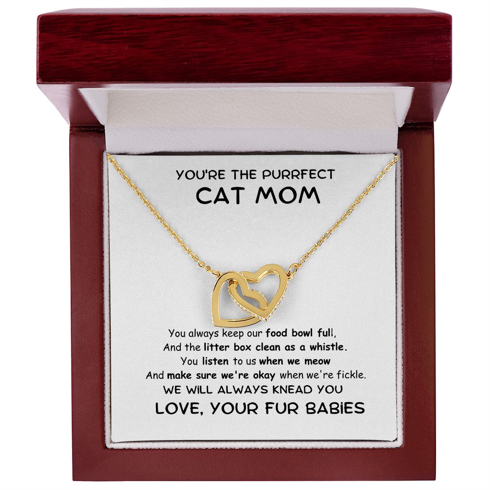 PURRFECT CAT MOM - INTERLOCKING HEARTS