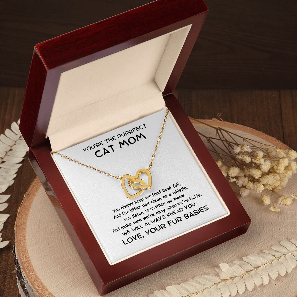 PURRFECT CAT MOM - INTERLOCKING HEARTS