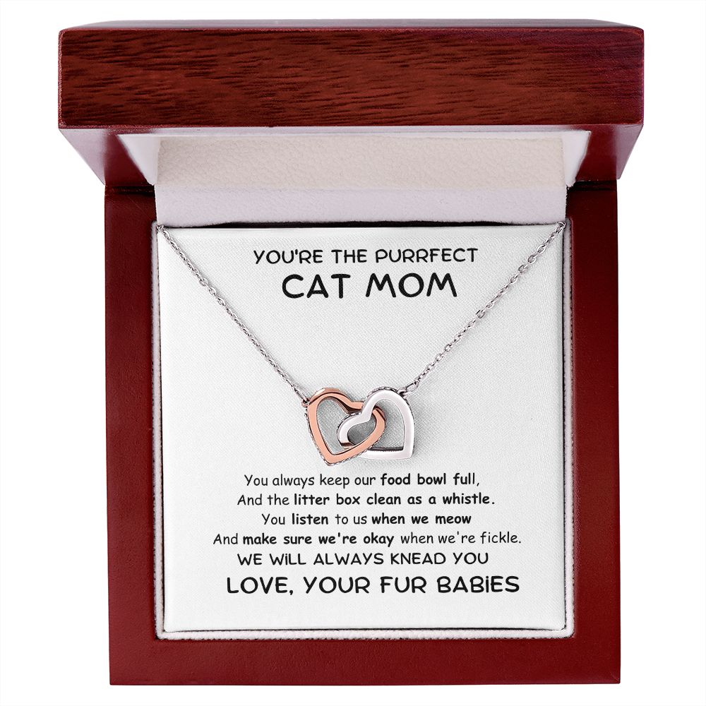 PURRFECT CAT MOM - INTERLOCKING HEARTS