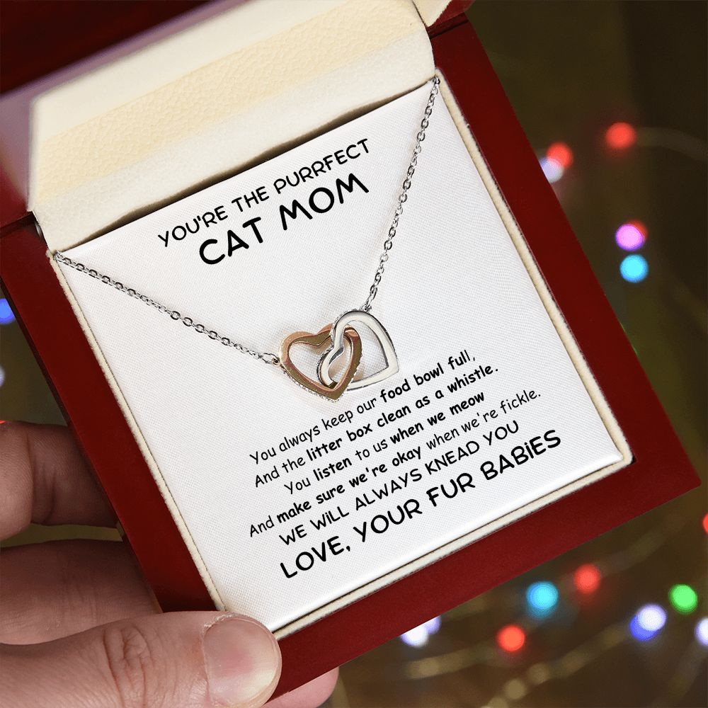 PURRFECT CAT MOM - INTERLOCKING HEARTS