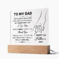 Happy First Father's Day, Daddy Acrylic plaque