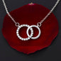The Perfect Pair Necklace with Linked Rings for Granddaughter from Grandmother