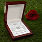 The Perfect Pair Necklace with Linked Rings for Granddaughter from Grandmother