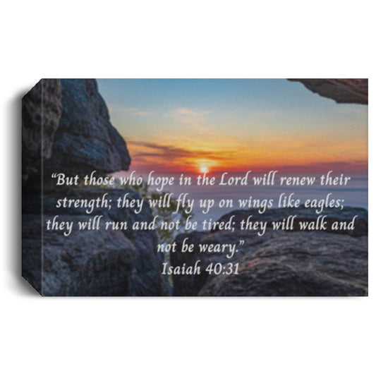 Isaiah 40:31 Isaiah 40:31 with a Sunset Vista of the Ozarks on a Deluxe 1.5 Canvas Frame