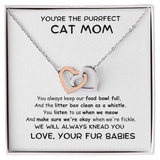 PURRFECT CAT MOM - INTERLOCKING HEARTS