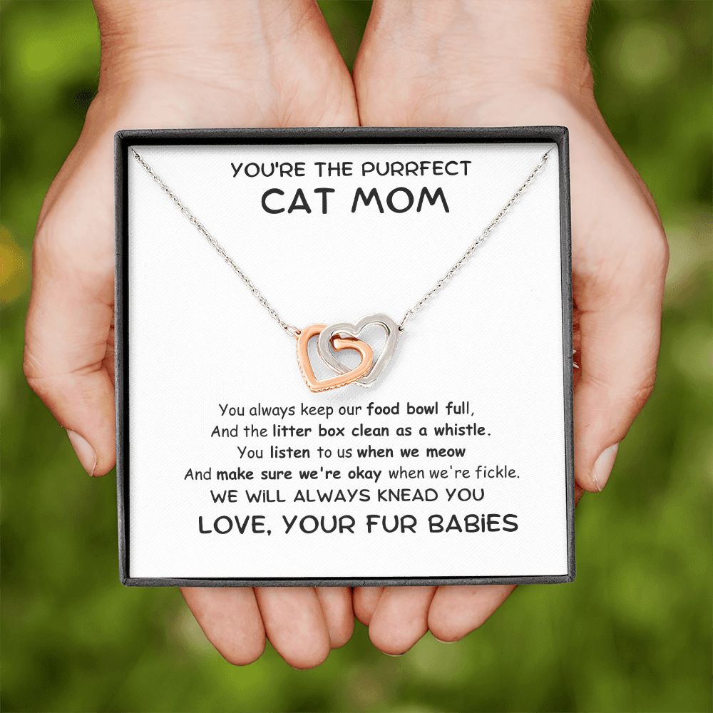 PURRFECT CAT MOM - INTERLOCKING HEARTS