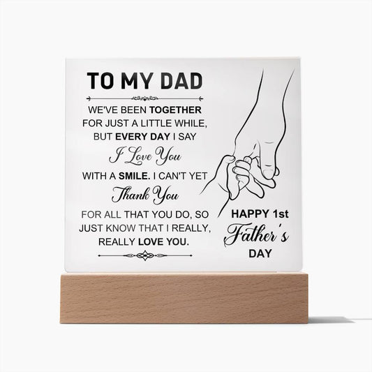 Happy First Father's Day, Daddy Acrylic plaque