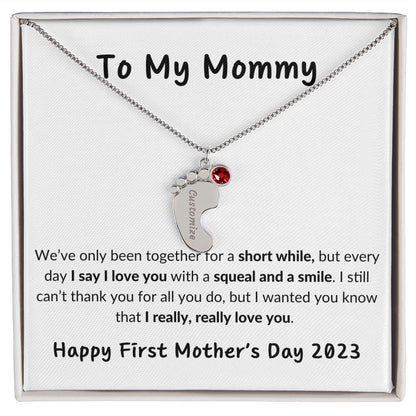 Happy First Mother's Day Birthstone Charm