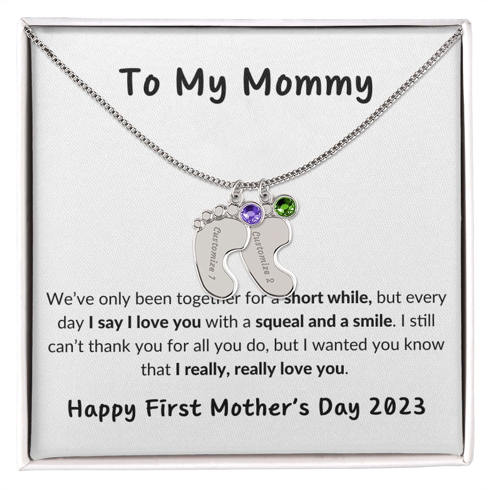 Happy First Mother's Day Birthstone Charm