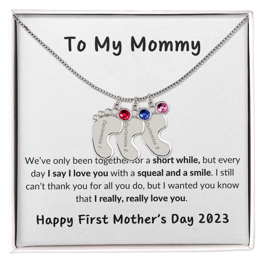 Happy First Mother's Day Birthstone Charm