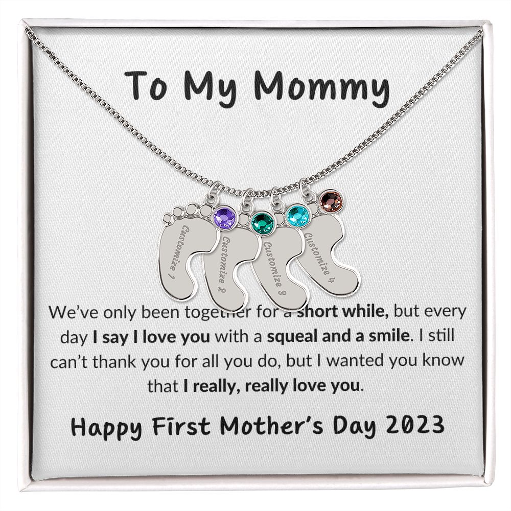 Happy First Mother's Day Birthstone Charm