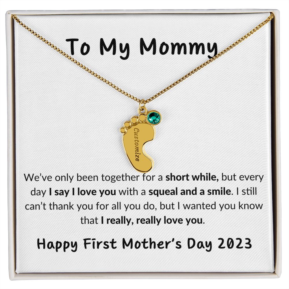 Happy First Mother's Day Birthstone Charm