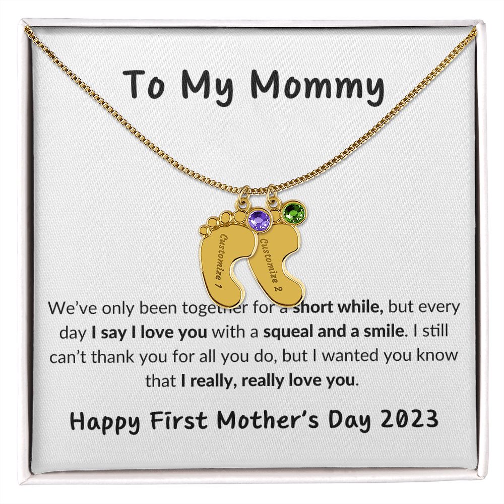 Happy First Mother's Day Birthstone Charm