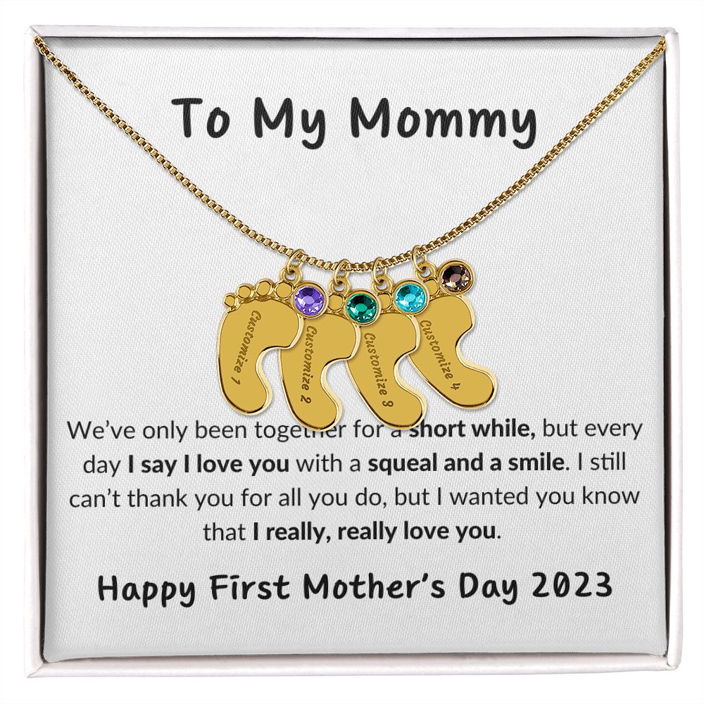 Happy First Mother's Day Birthstone Charm