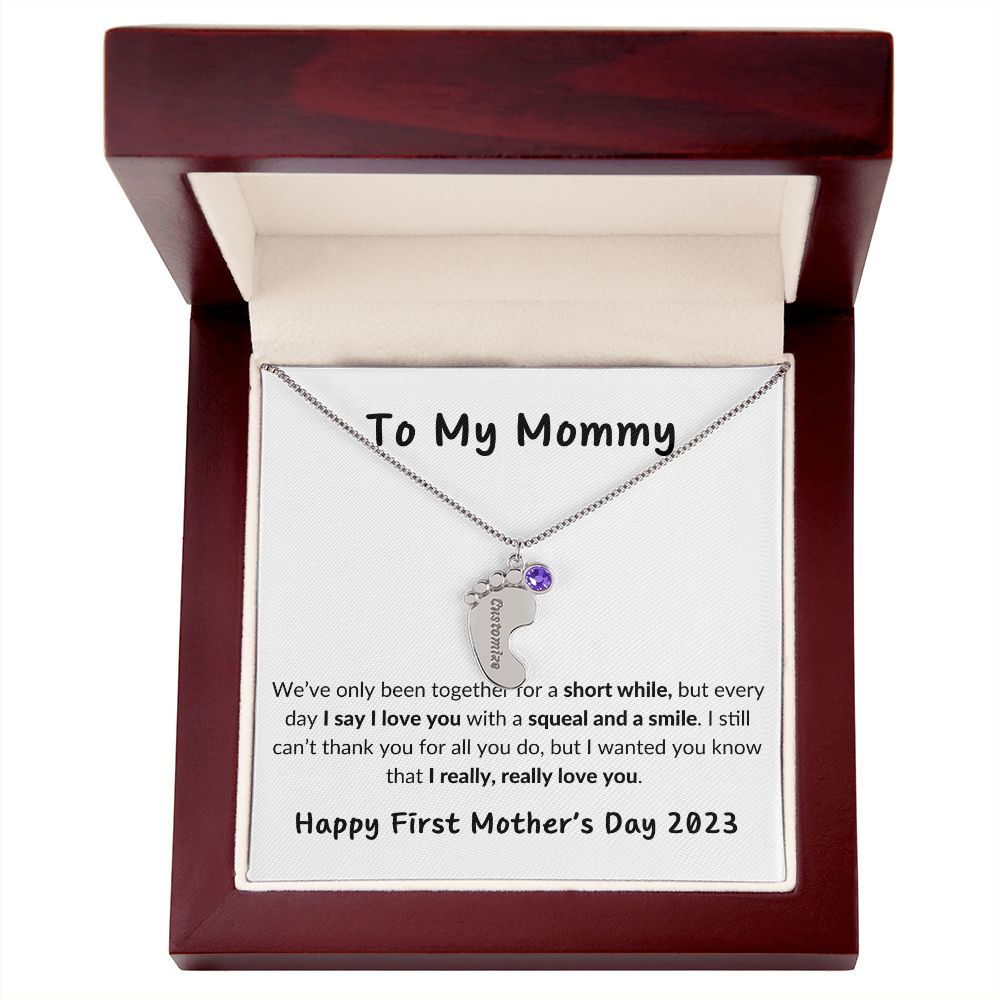 Happy First Mother's Day Birthstone Charm