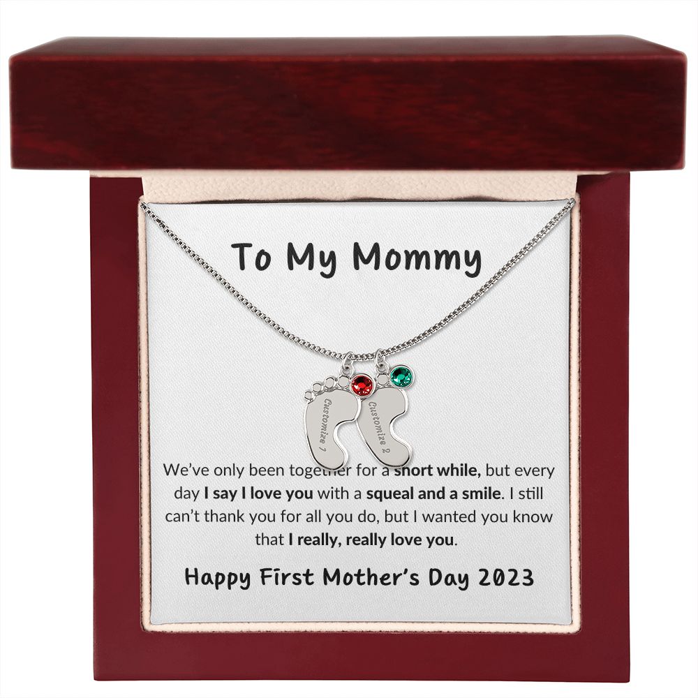 Happy First Mother's Day Birthstone Charm