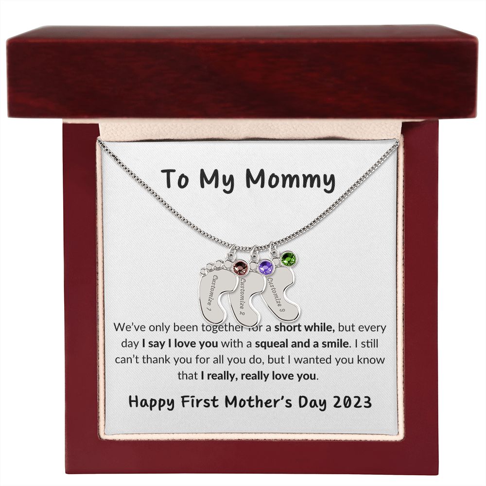 Happy First Mother's Day Birthstone Charm