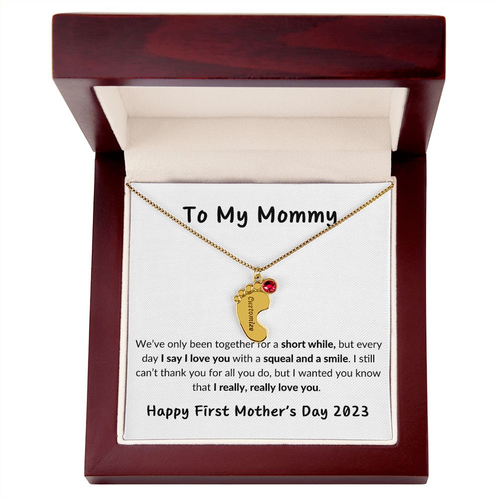 Happy First Mother's Day Birthstone Charm