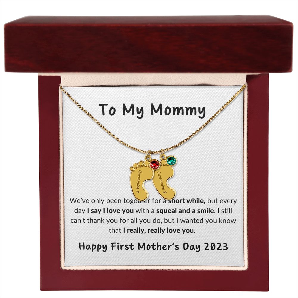 Happy First Mother's Day Birthstone Charm